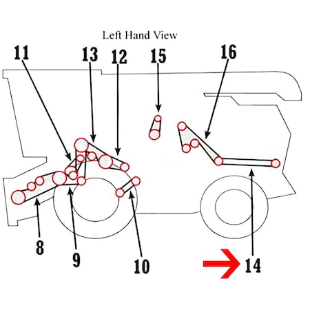 Aftermarket AMH177178 H177178 Straw Chopper Spreader Belt Fits John Deere Combine AMH177178-ABL
